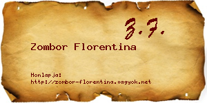 Zombor Florentina névjegykártya